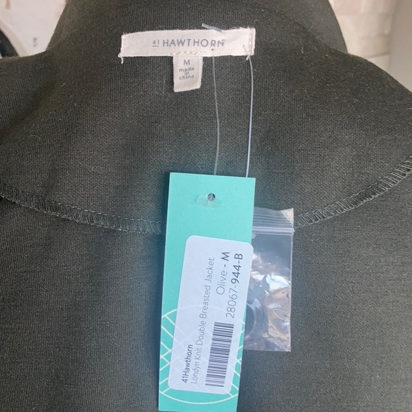 41Hawthorn Londyn Knit Double breasted jacket olive/army green - Picture 13 of 15